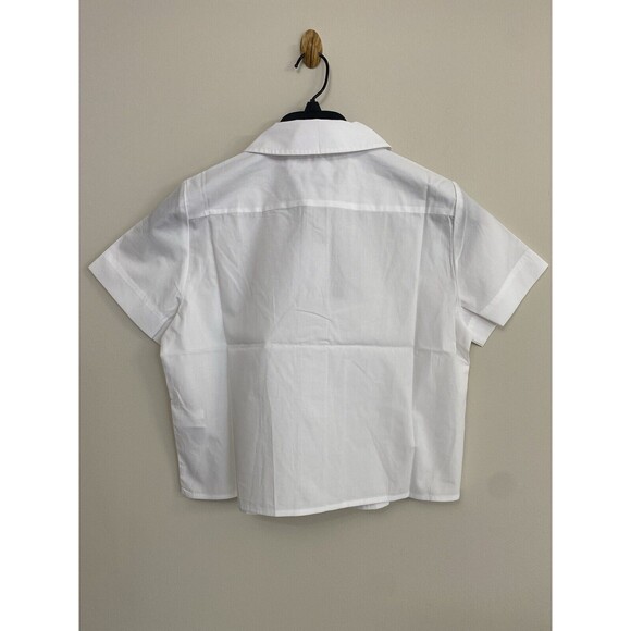 J.Crew Gamine Shirt in Cotton Poplin Cropped fit Shirt NWT Size 16 - Picture 2 of 7